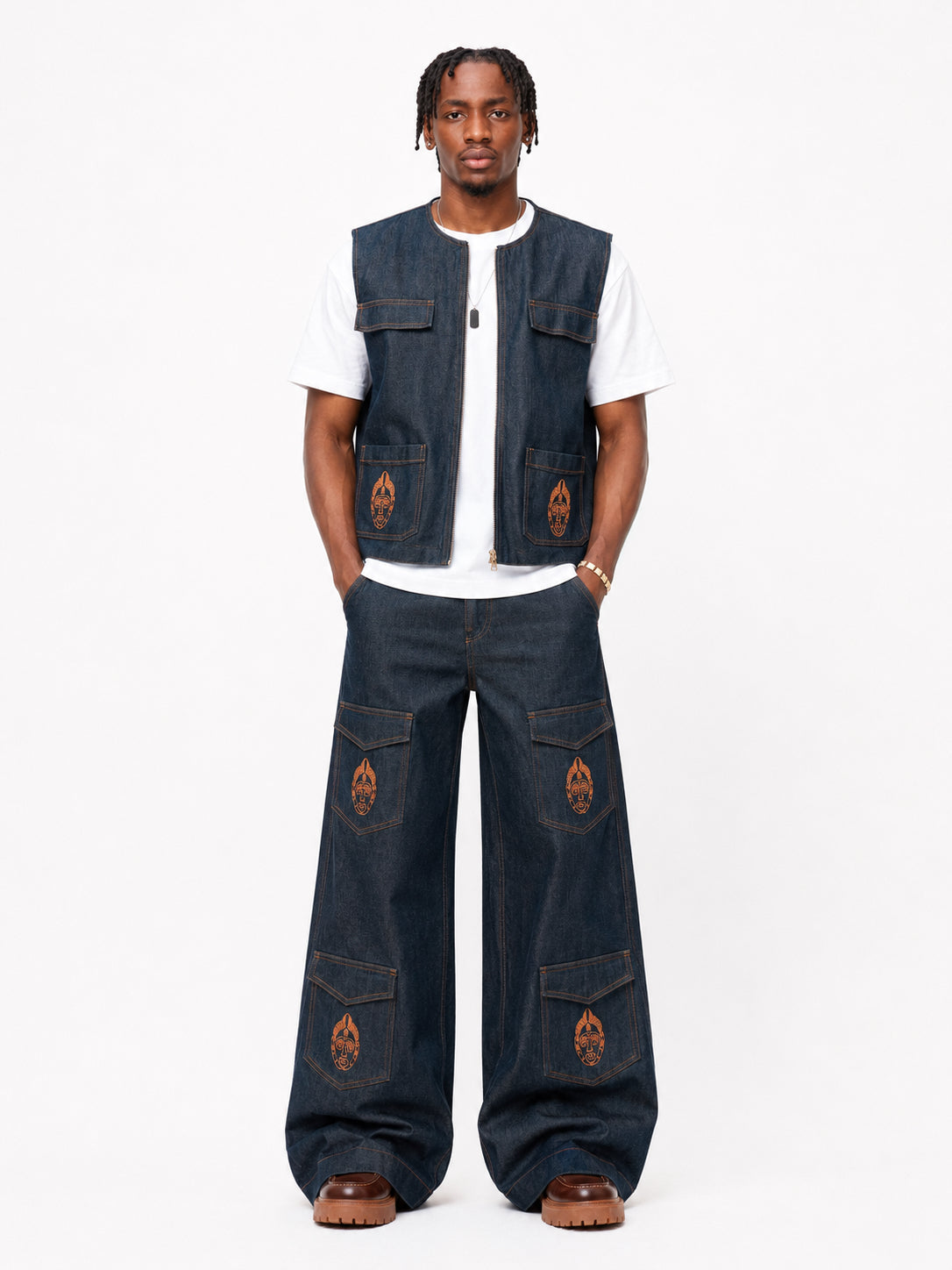 Gilet Denim Masque Homme