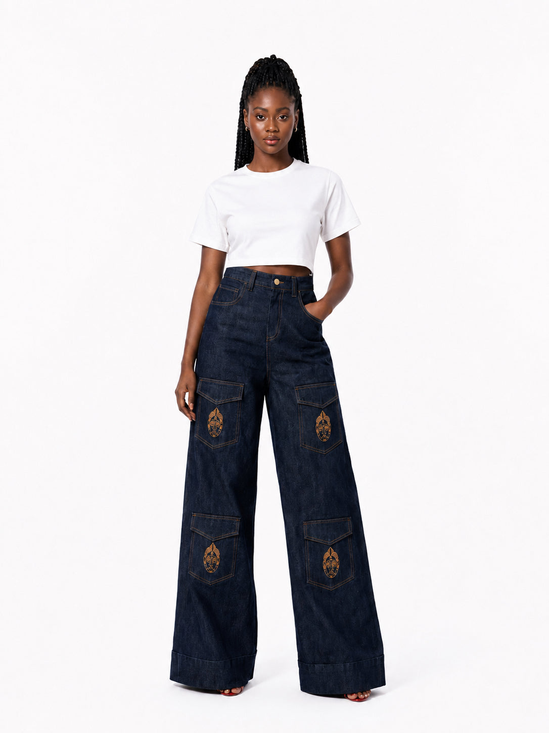 Pantalon Denim Masque Femme